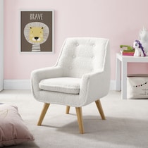 salem white accent chair   