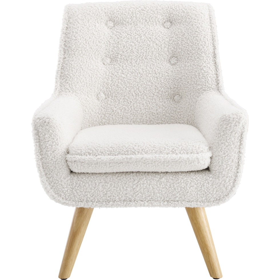 salem white accent chair   