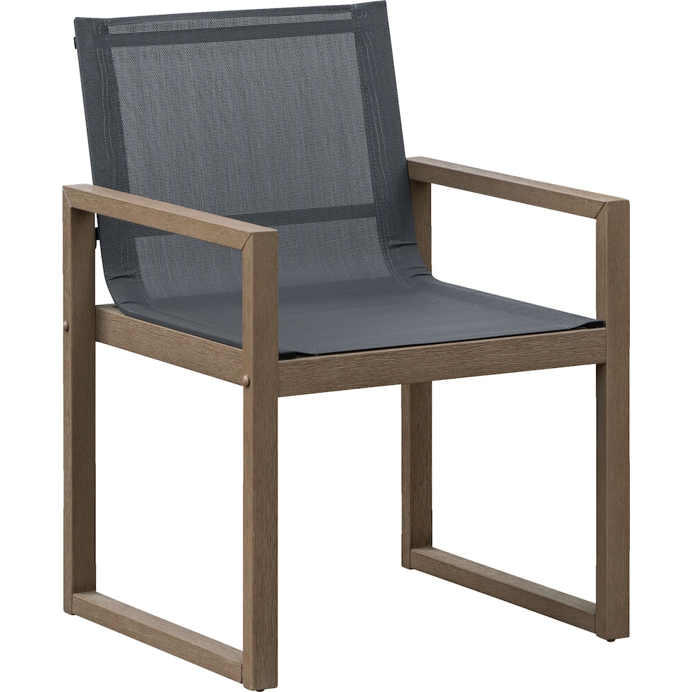salinas gray outdoor dining chair   