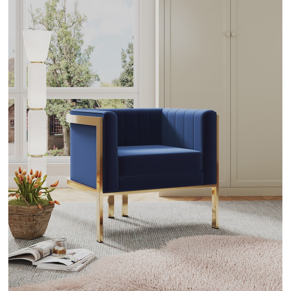 salma blue chair   