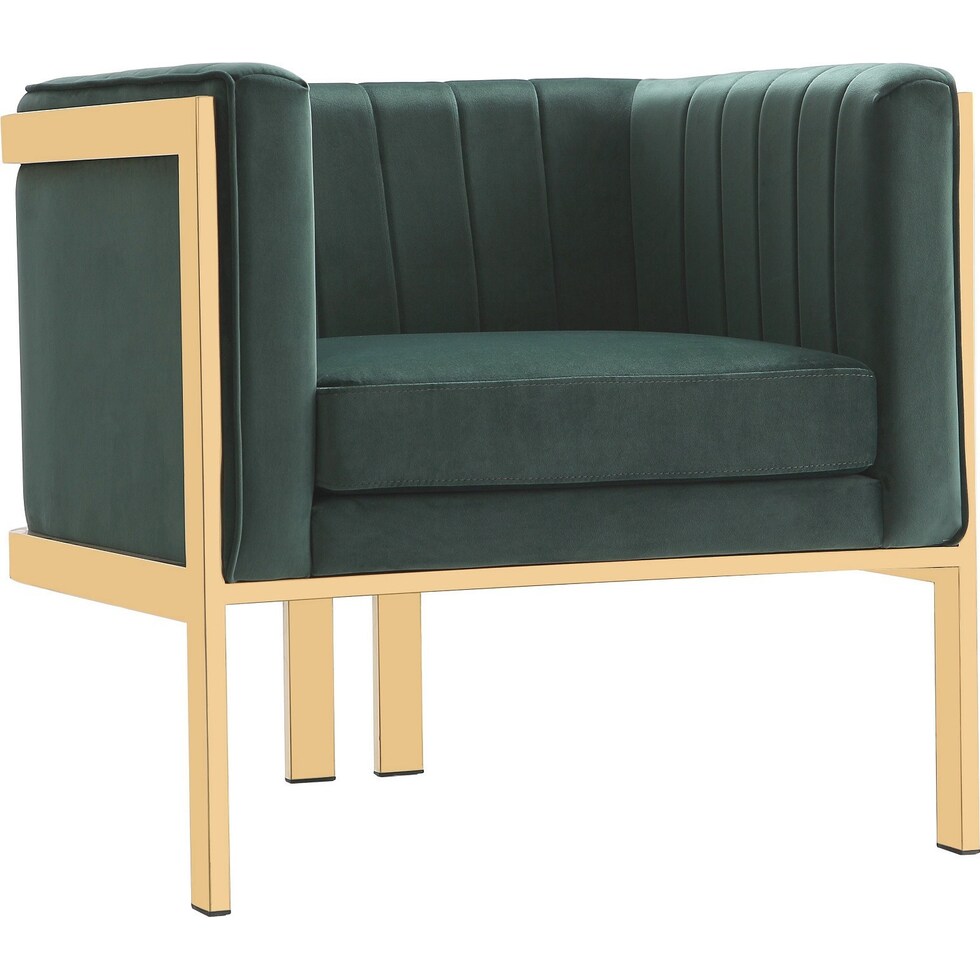 salma green accent chair   