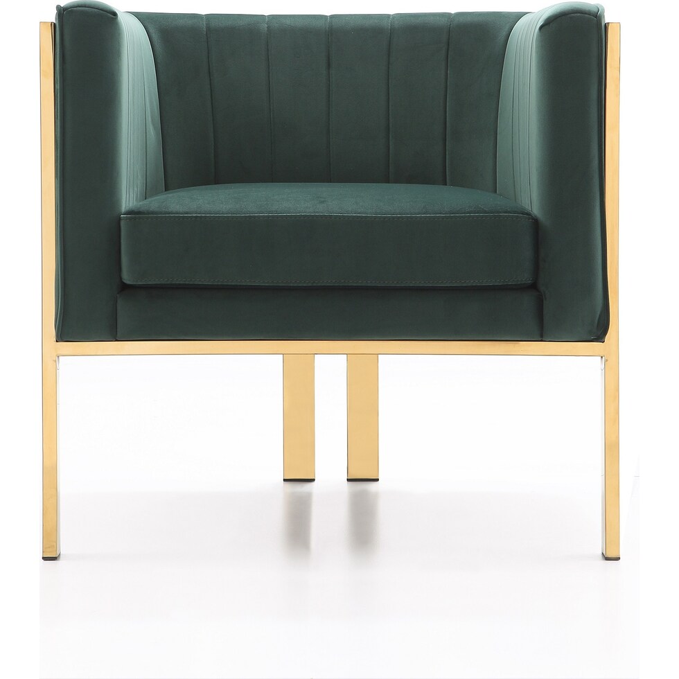 salma green accent chair   