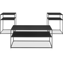 samar black  pc occasional tables   