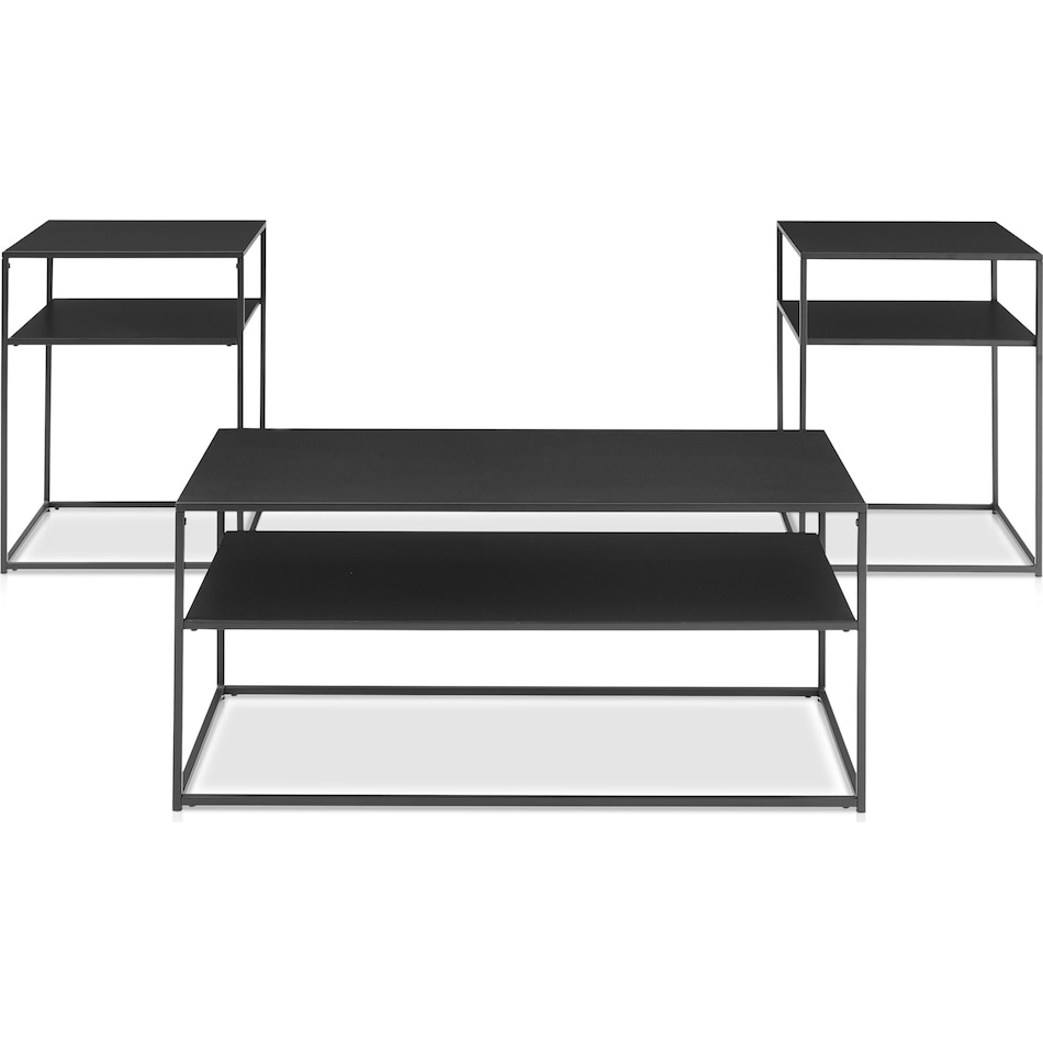 samar black  pc occasional tables   