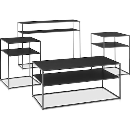 Samar 4-Piece Table Set with Coffee Table, Console Table and 2 End Tables