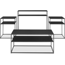 samar black  pc occasional tables   