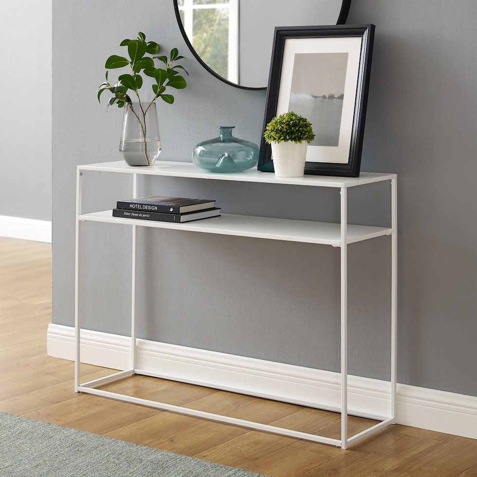 samar white console table   