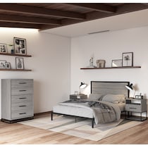 san francisco gray king bed   