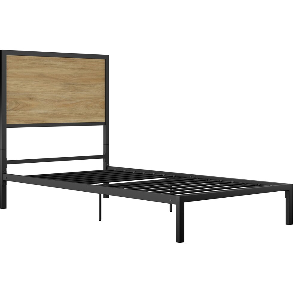 san francisco light brown twin bed   