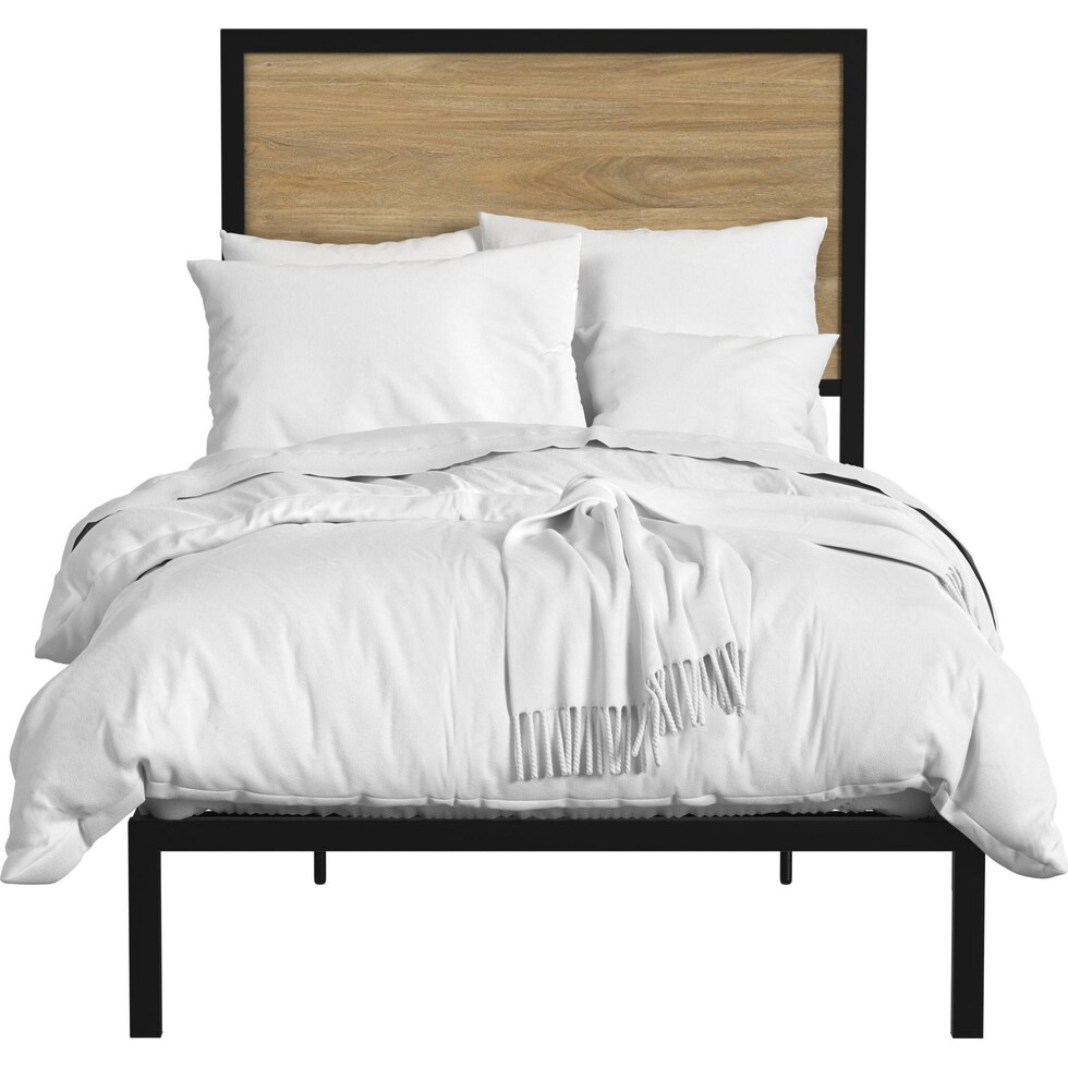 san francisco light brown twin bed   