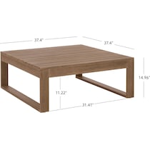 sand bridge light brown outdoor coffee table   