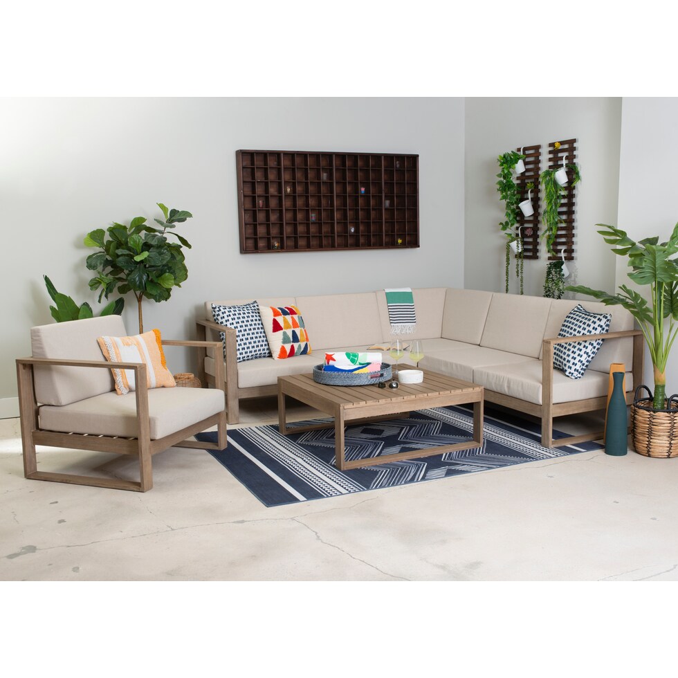 sand bridge natural outdoor sectional   