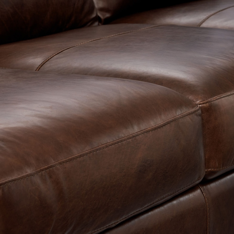 sanderson dark brown loveseat   