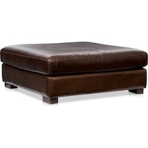 sanderson dark brown ottoman   