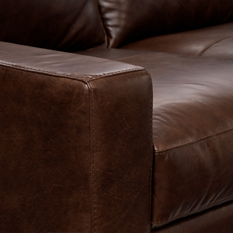 sanderson dark brown sectional   