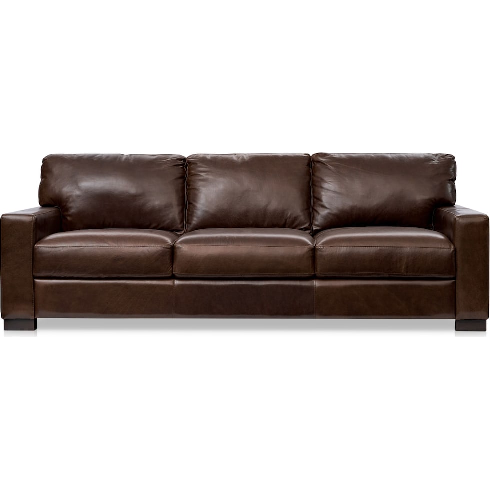 sanderson dark brown sofa   