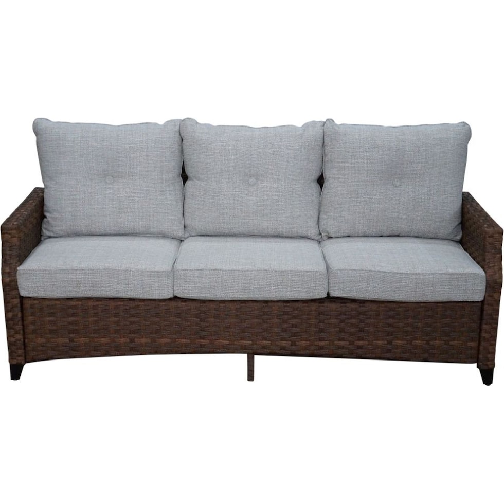santa cruz dark brown outdoor sofa set   