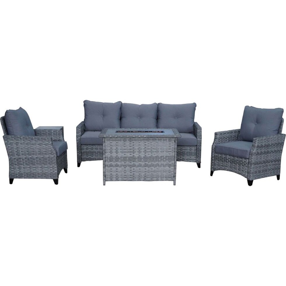 santa cruz gray outdoor sofa set   