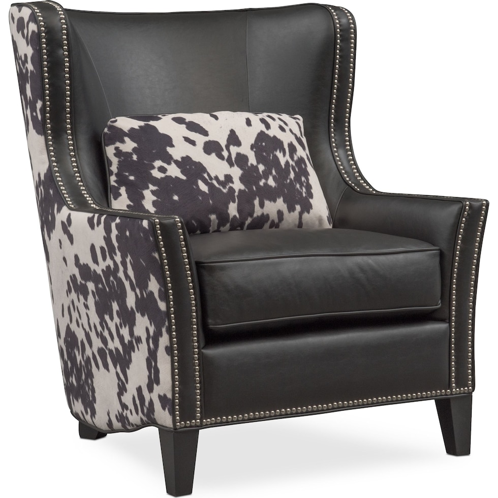 santa fe cowhide accent chair   