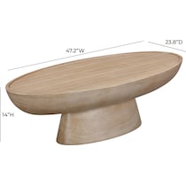 santa fe light brown coffee table   