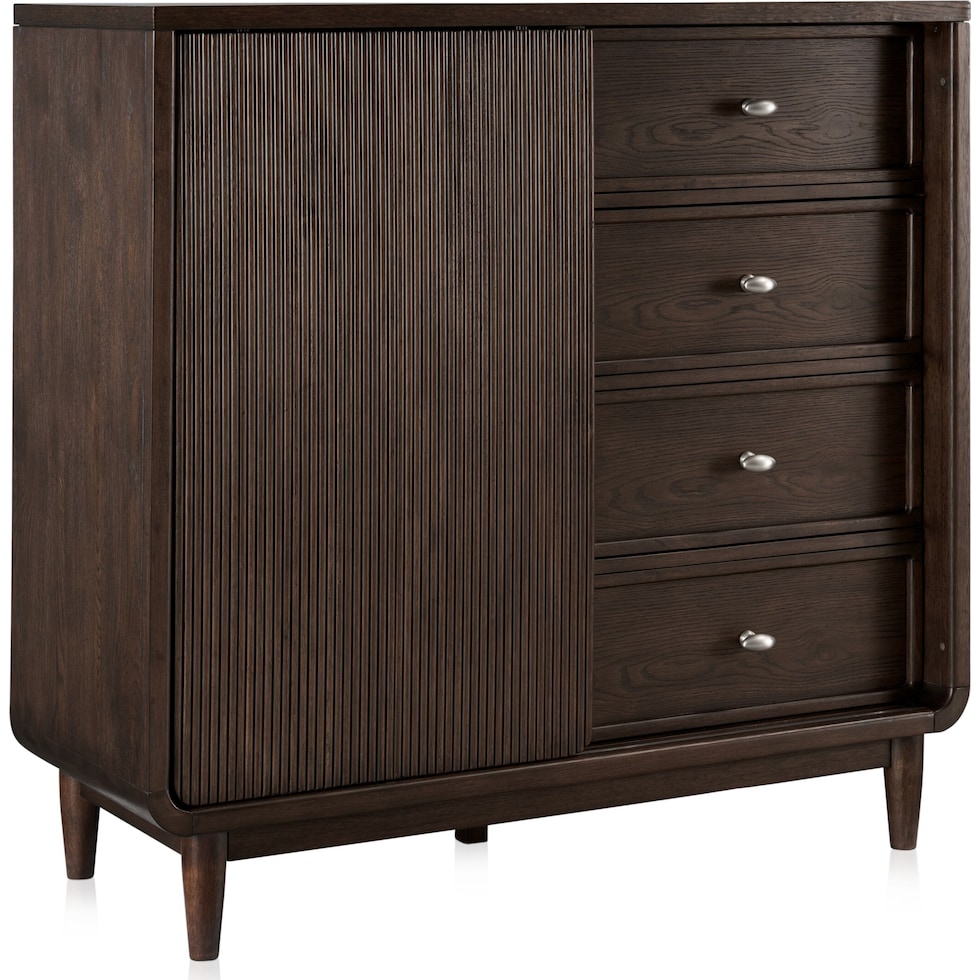 santa monica bedroom dark brown door chest   