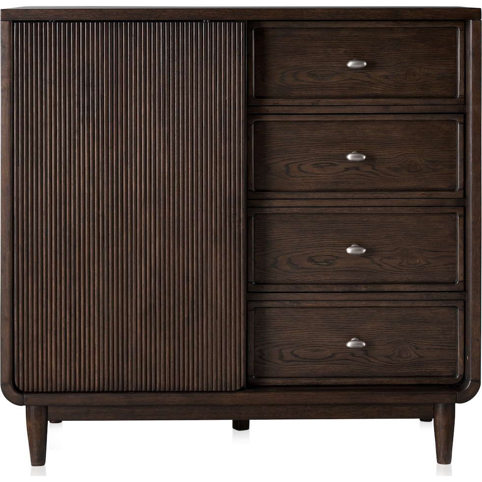 santa monica bedroom dark brown door chest   