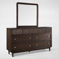 santa monica bedroom dark brown dresser and mirror web   