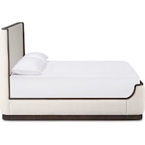 santa monica bedroom dark brown king upholstered bed   