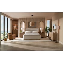 santa monica bedroom light brown  pc queen bedroom   