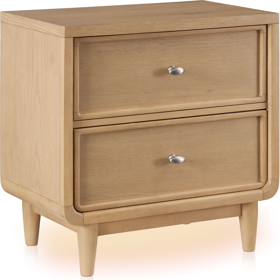 santa monica bedroom light brown nightstand   