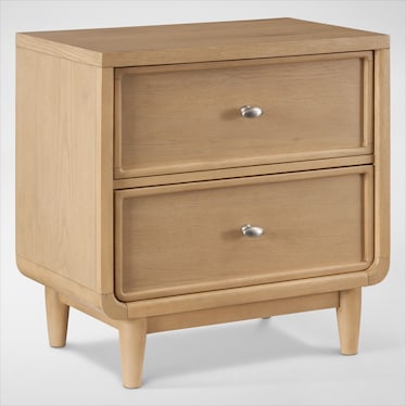 Santa Monica Nightstand With USB Charging - Natural