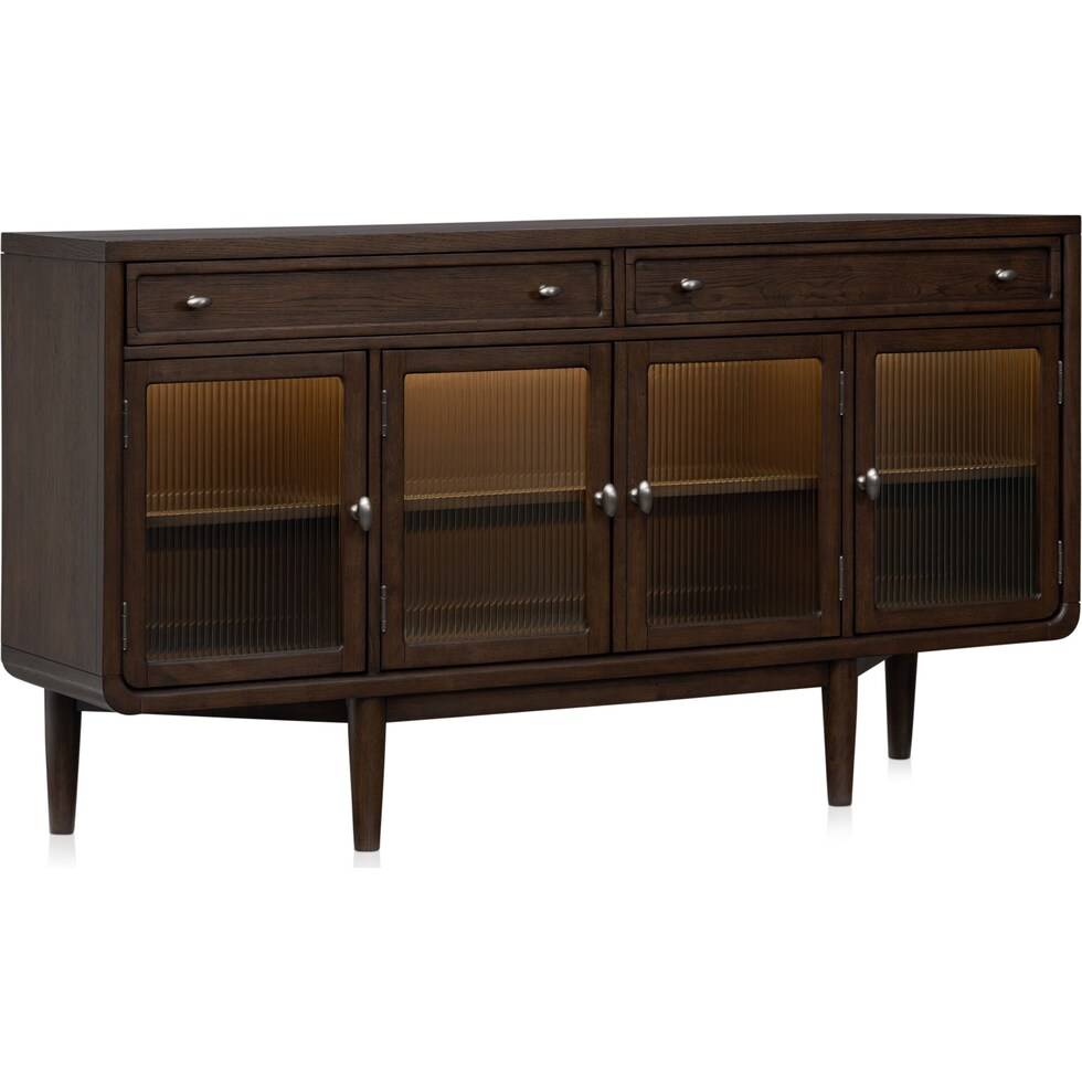 santa monica dining dark brown server   