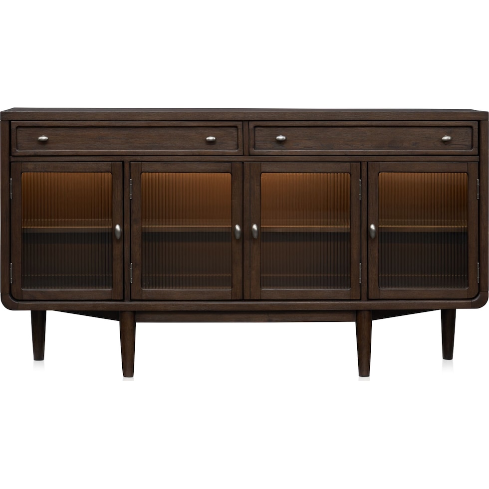santa monica dining dark brown server   