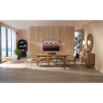 santa monica dining light brown  pc dining room   