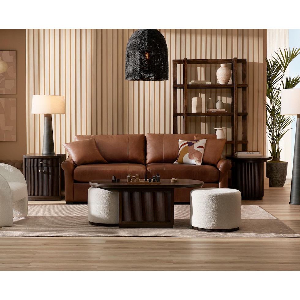 santa monica occasional dark brown chairside table   