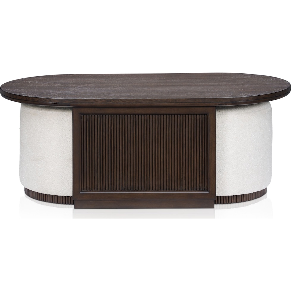 santa monica occasional dark brown nesting coffee table   