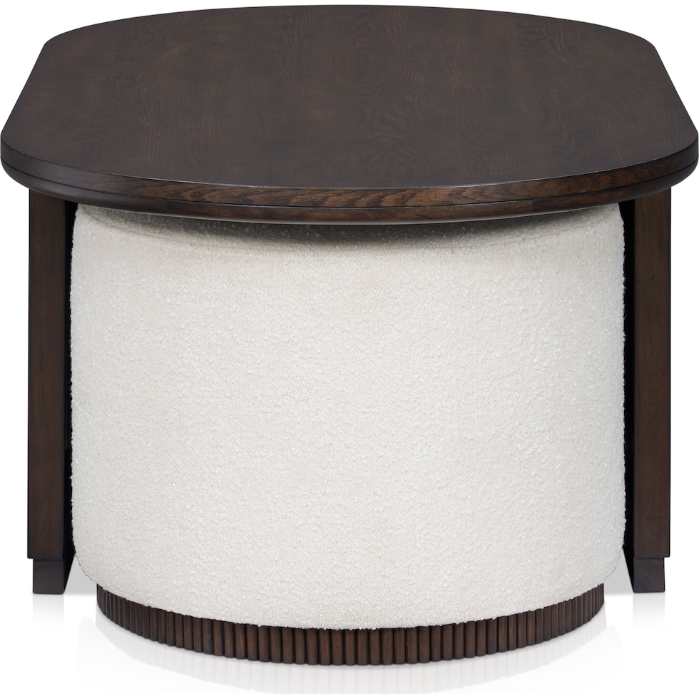 santa monica occasional dark brown nesting coffee table   