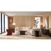 santa monica occasional dark brown nesting coffee table   