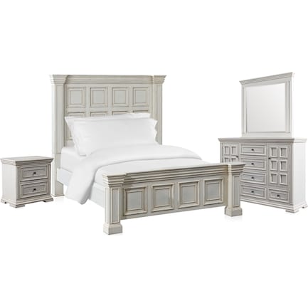 Santa Rosa 6-Piece King Bedroom Set with Nightstand, Dresser and Mirror