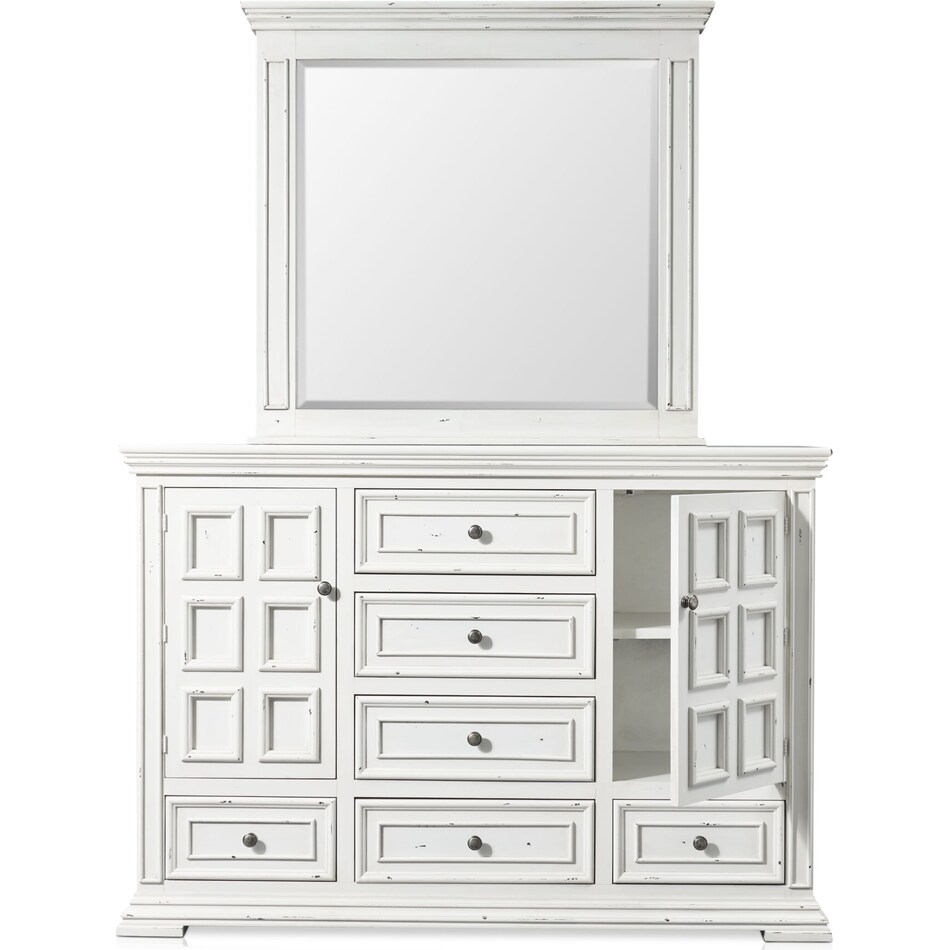 Santa Rosa 6Piece Bedroom Set with Nightstand, Dresser and Mirror