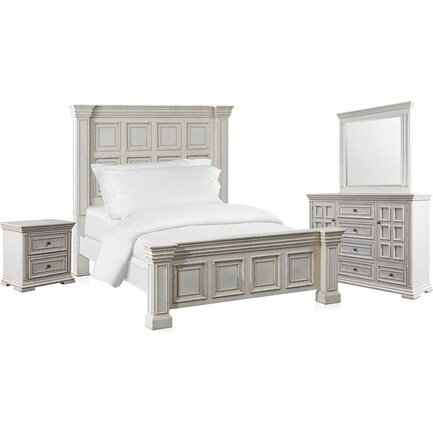 Santa Rosa 6-Piece Queen Bedroom Set with Nightstand, Dresser and Mirror