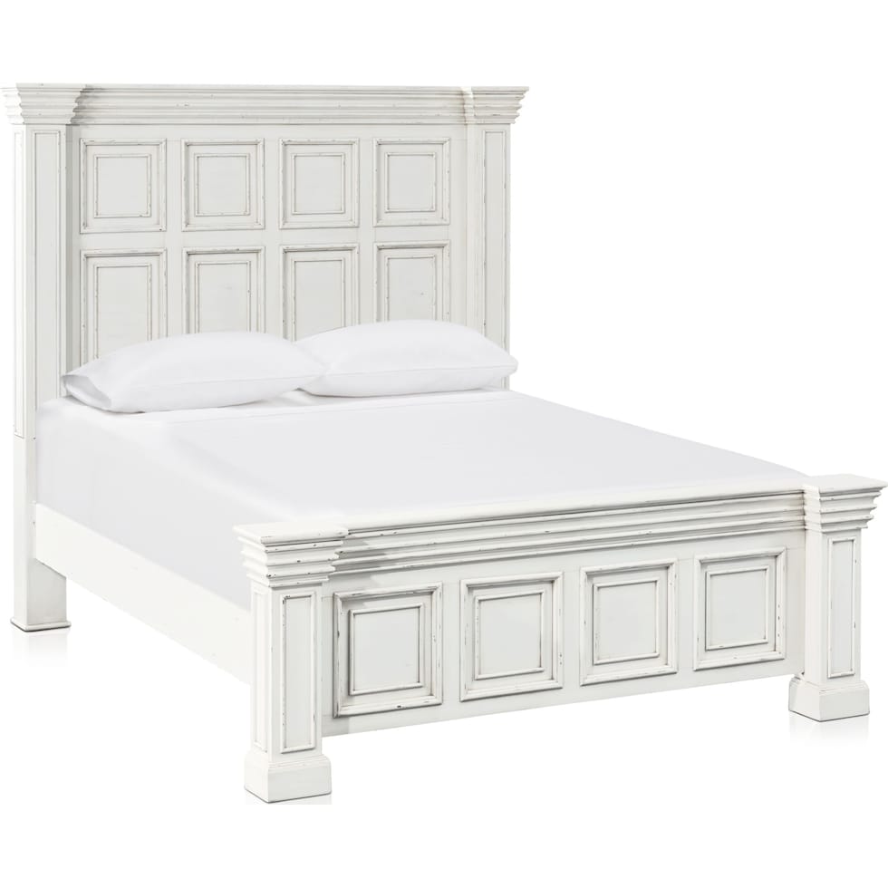 santa rosa white king bed   