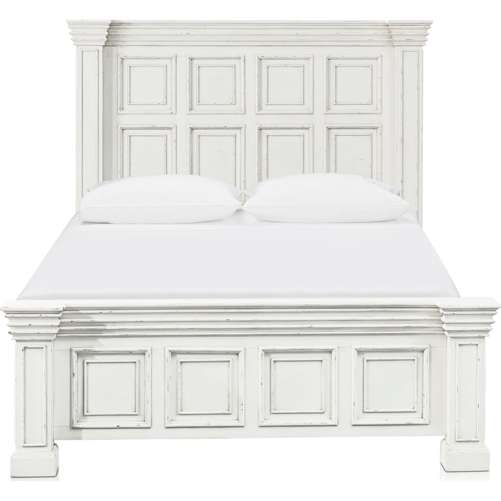 santa rosa white king bed   