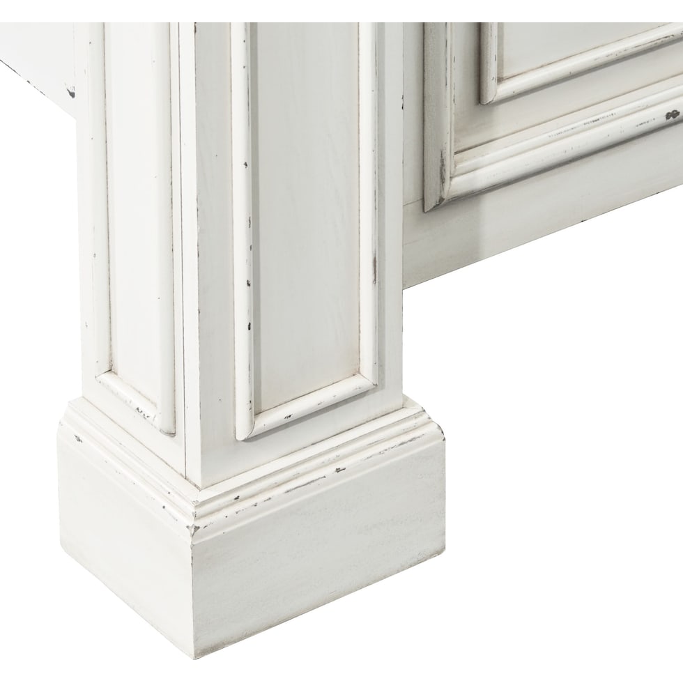 santa rosa white king bed   