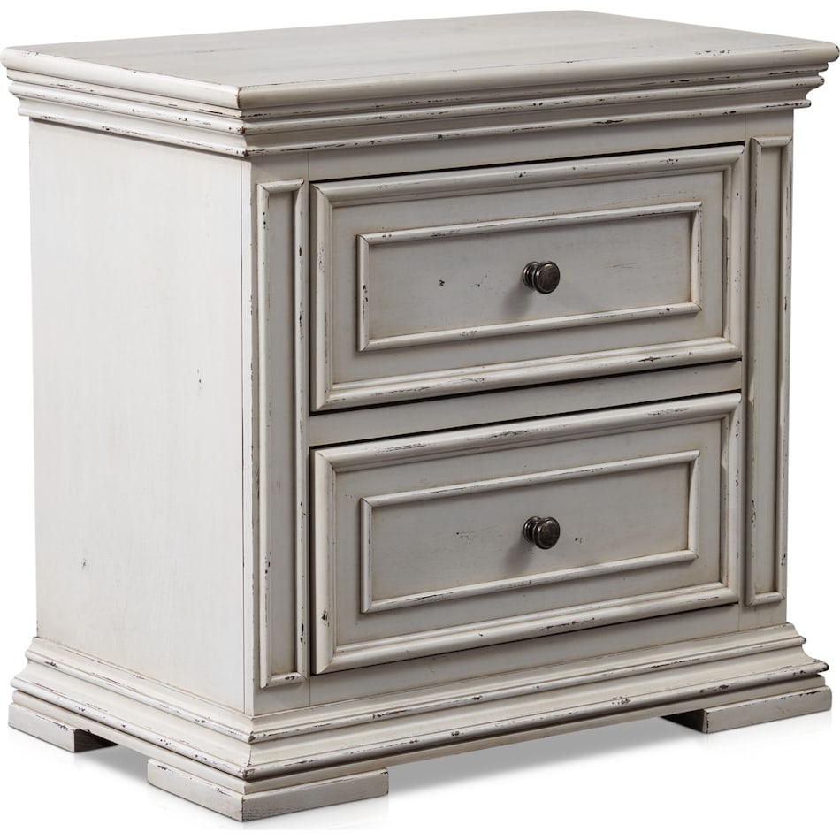 santa rosa white nightstand   