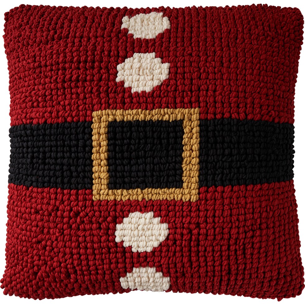 santa red accent pillow   