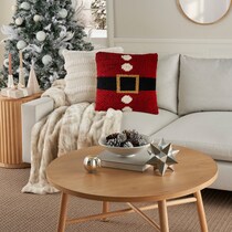santa red accent pillow   