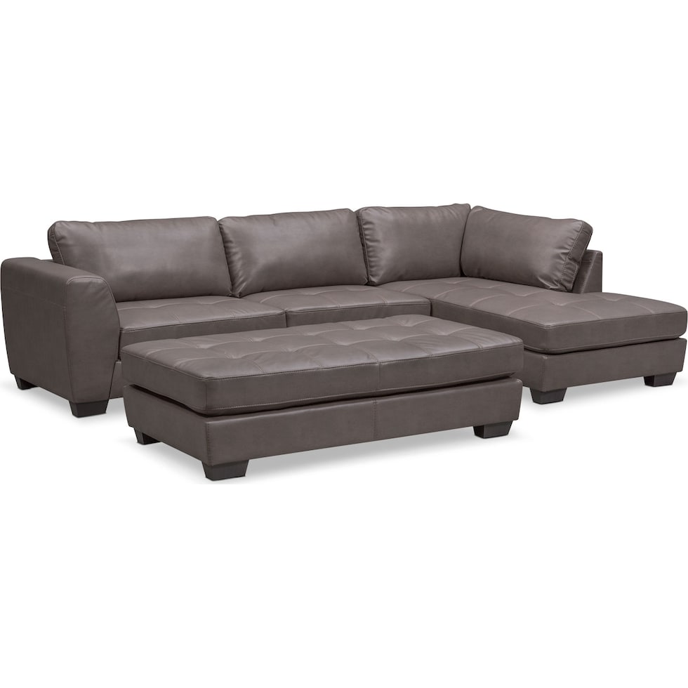 santana gray gray  pc sectional   