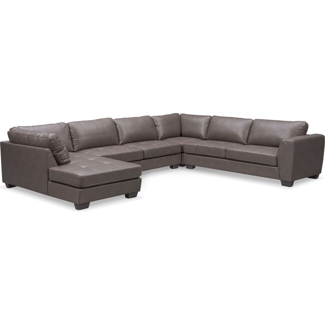 Living Room Furniture - Santana 4-Piece Sectional with Chaise