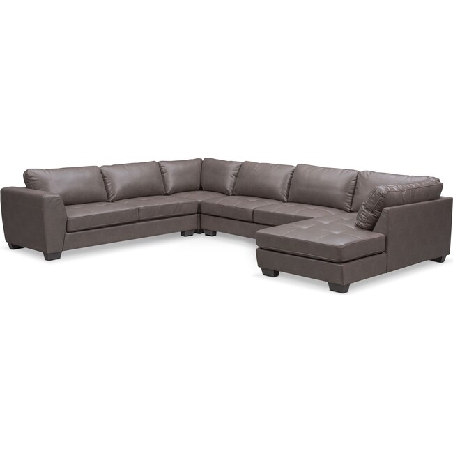 Living Room Furniture - Santana 4-Piece Sectional with Chaise